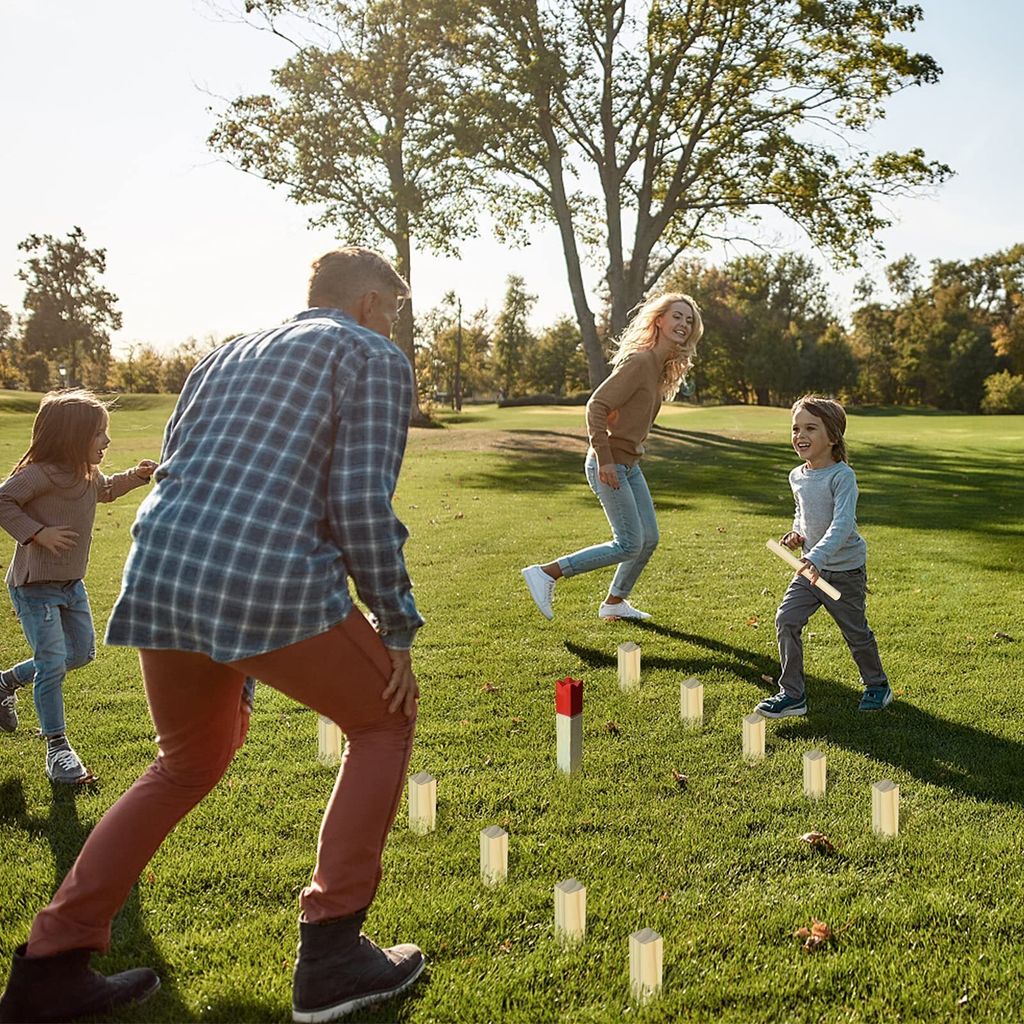 JNGLGO Kubb Spiel Original Wikingerspiel Wikinger Wurfspiel Produktbild 6