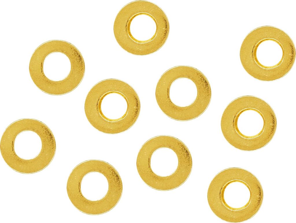 Metall Abstandsscheiben, Ø 4mm, 10 Stück Gold