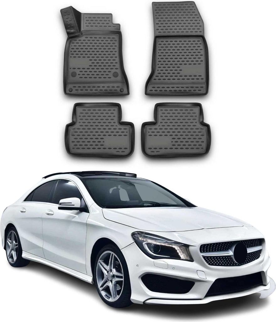 2013-2019 Mercedes CLA C117 Fußmatten TPE Schwarz 4 tlg Produktbild 