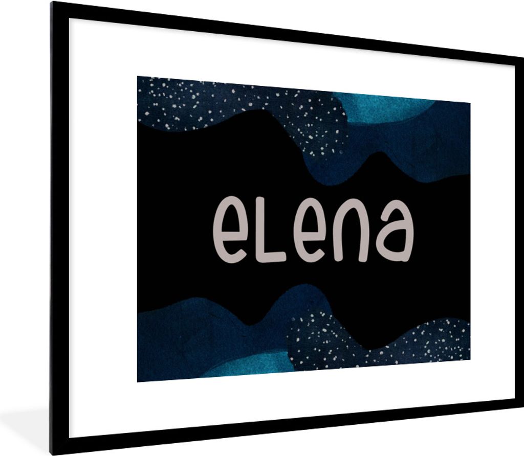 MuchoWow Gerahmtes Poster Elena - Pastell - Mädchen 80x60 cm - Poster mit Schwarzem Bilderrahmen Wandposter Rahmen Foto Bilder - Schlafzimmer-De...
