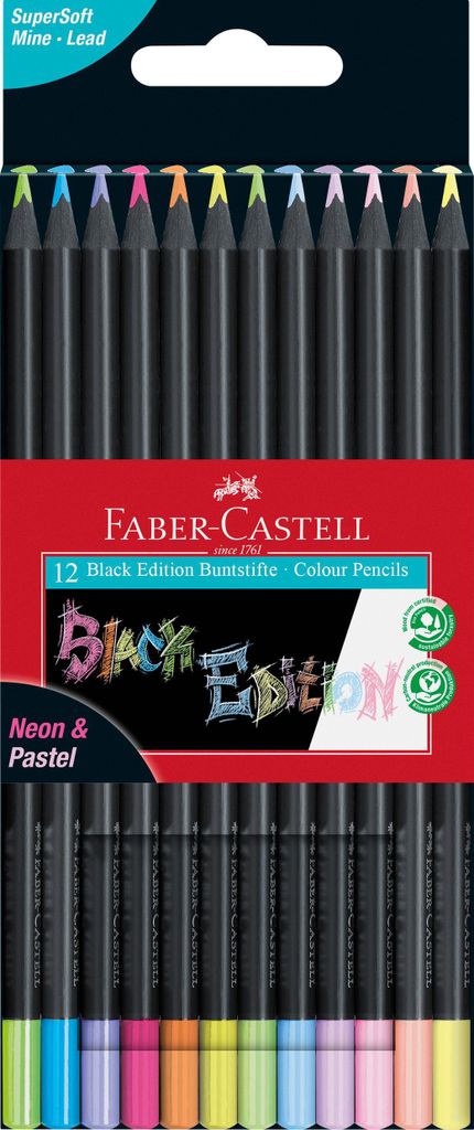 Faber-Castell 0 kleurpotlood, Black Edition, gesorteerd, Productafbeelding 