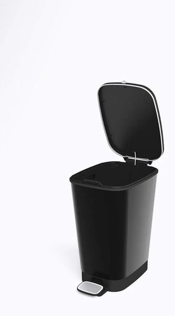 Poubelle anti-odeur 35L noir métallisé : fini l'encombrement sous l'évier
