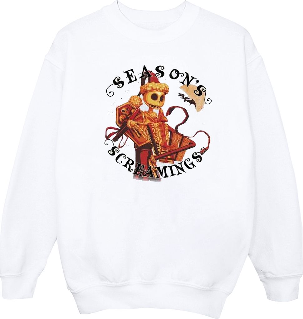 Disney - "The Nightmare Before Christmas Seasons Screamings" Sweatshirt für Herren BI42731 (5XL) (Weiß)