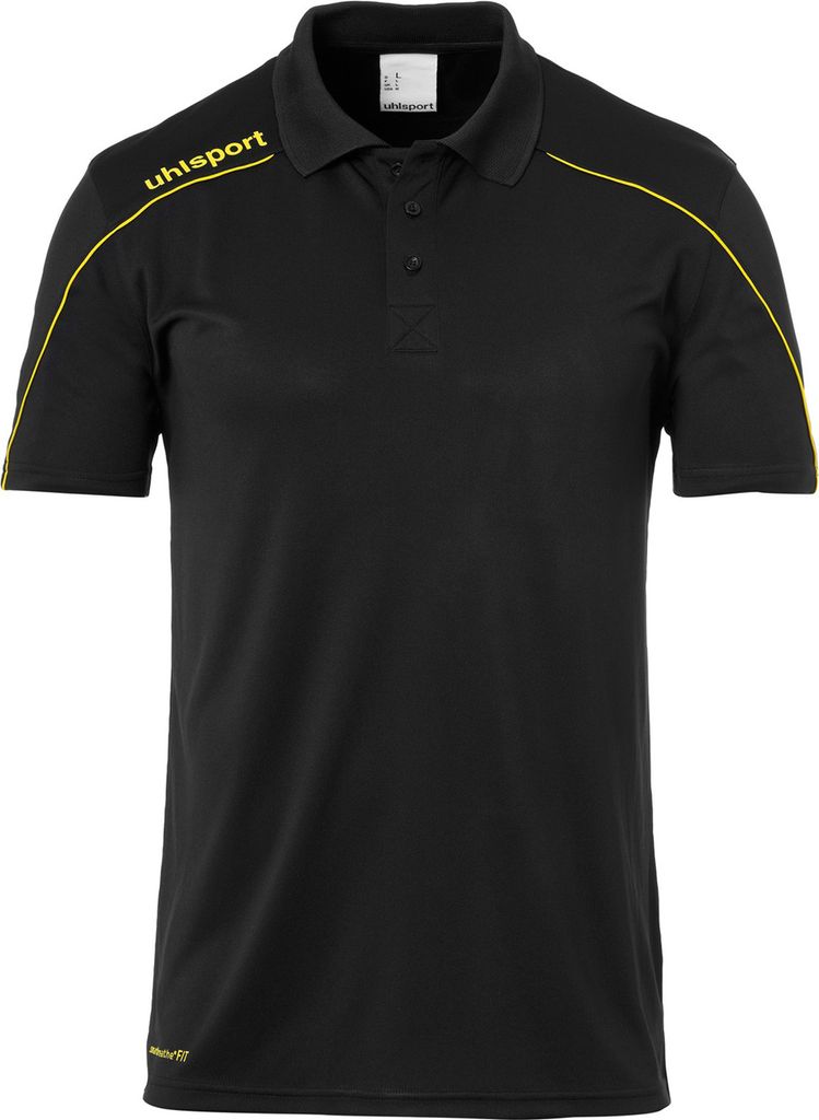 Uhlsport STREAM 23 POLO SHIRT L schwarz/limonengelb
