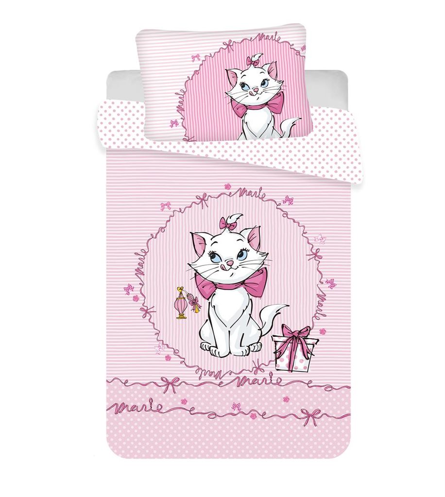 Marie Aristocats Kleinkinderbettwäsche Disney Baby Bettwäsche Set 2tlg 100x135cm aus Baumwolle