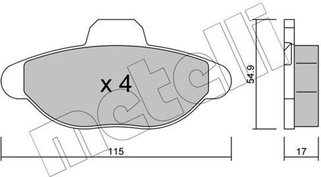 METELLI Bremsbeläge Satz Vorne Bremsklötze für FIAT CINQUECENTO (170) 22-0137-0