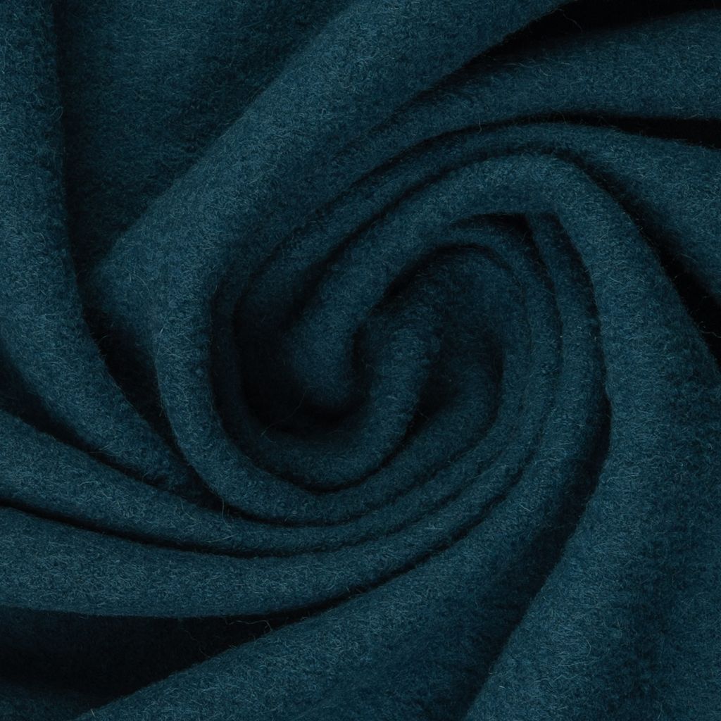 Walkloden NAOMI Royalblau Uni, 385 g/m², ca. 0,5 m lang, ca. 1,40 m breit, Stoffe Meterware, 100 % Schurwolle
