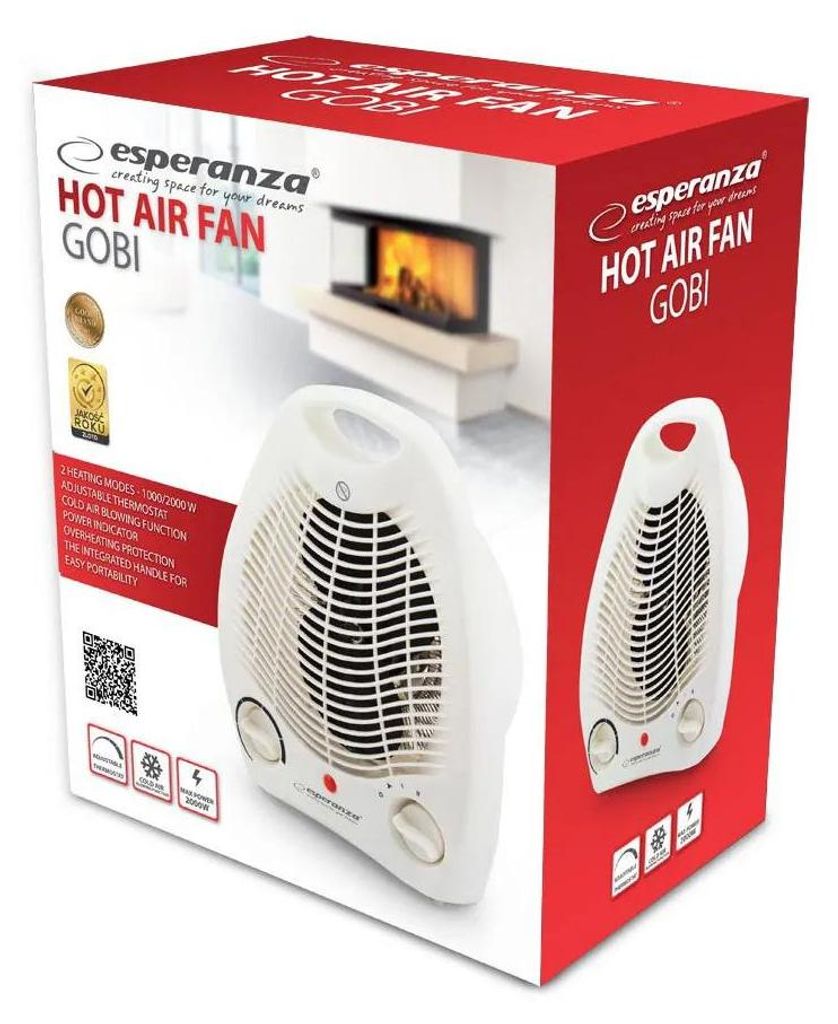 Esperanza Fan Heater Gobi 1000/Ehh011 Obrázok produktu 