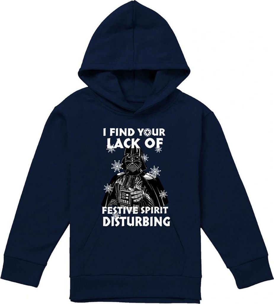 Star Wars - "Lack Of Spirit" Kapuzenpullover für Kinder, weihnachtliches Design TV23872 (116) (Marine)
