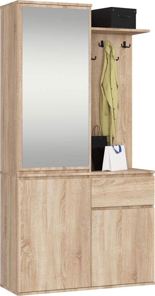 Akord Předsíňová sestava Entro dub Sonoma 95x35x183 cm Obrázek produktu 