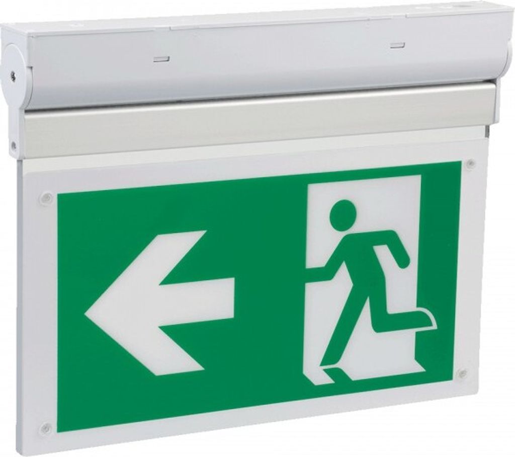 LED-Rettungsleuchte L-Lux Standard ECO, Einzelbatterie-Notleuchte, 307x232x35mm