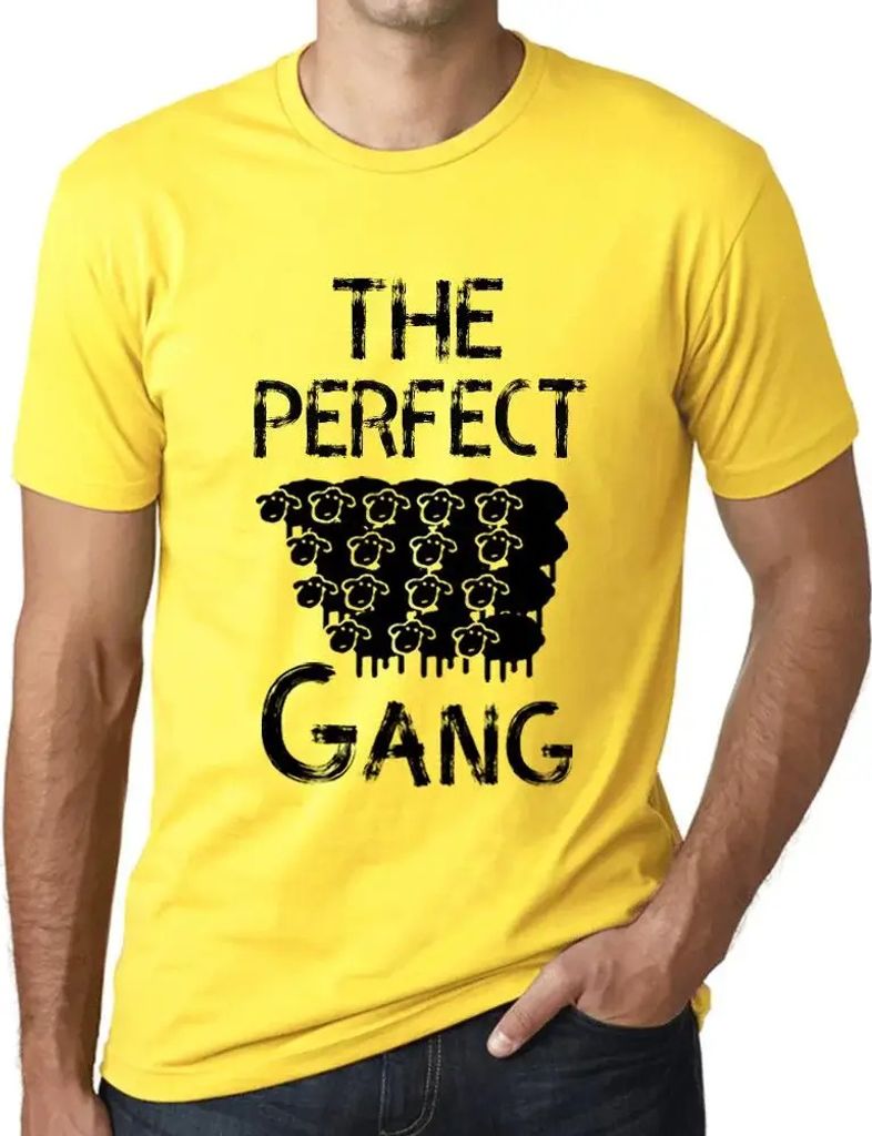 Herren Grafik T-Shirt Die perfekte Bande – The Perfect Gang – Öko-Verantwortlich Vintage Jahrgang Kurzarm Lustige Druck Geburtstag Geschenk Mann