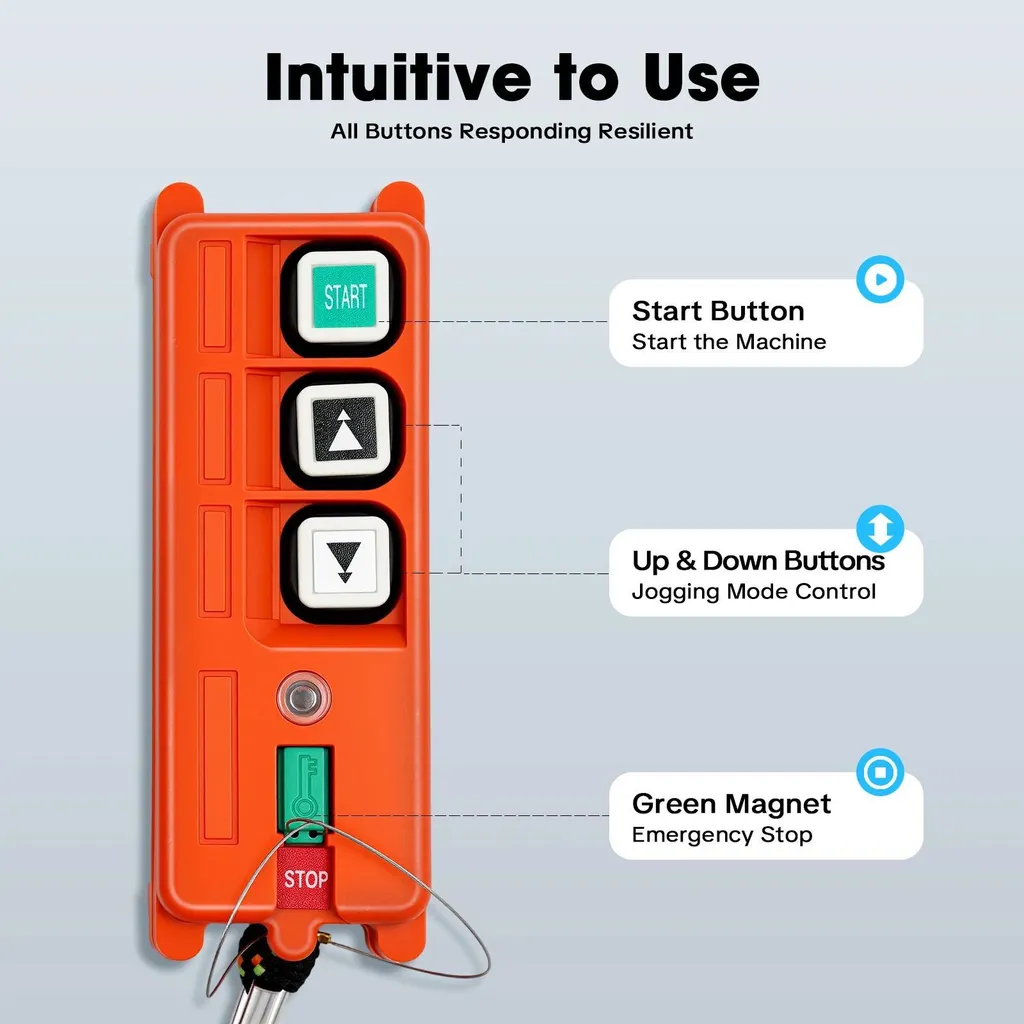 Télécommande de grue étanche IP65 en ABS orange robuste modèle F21-2S - 9