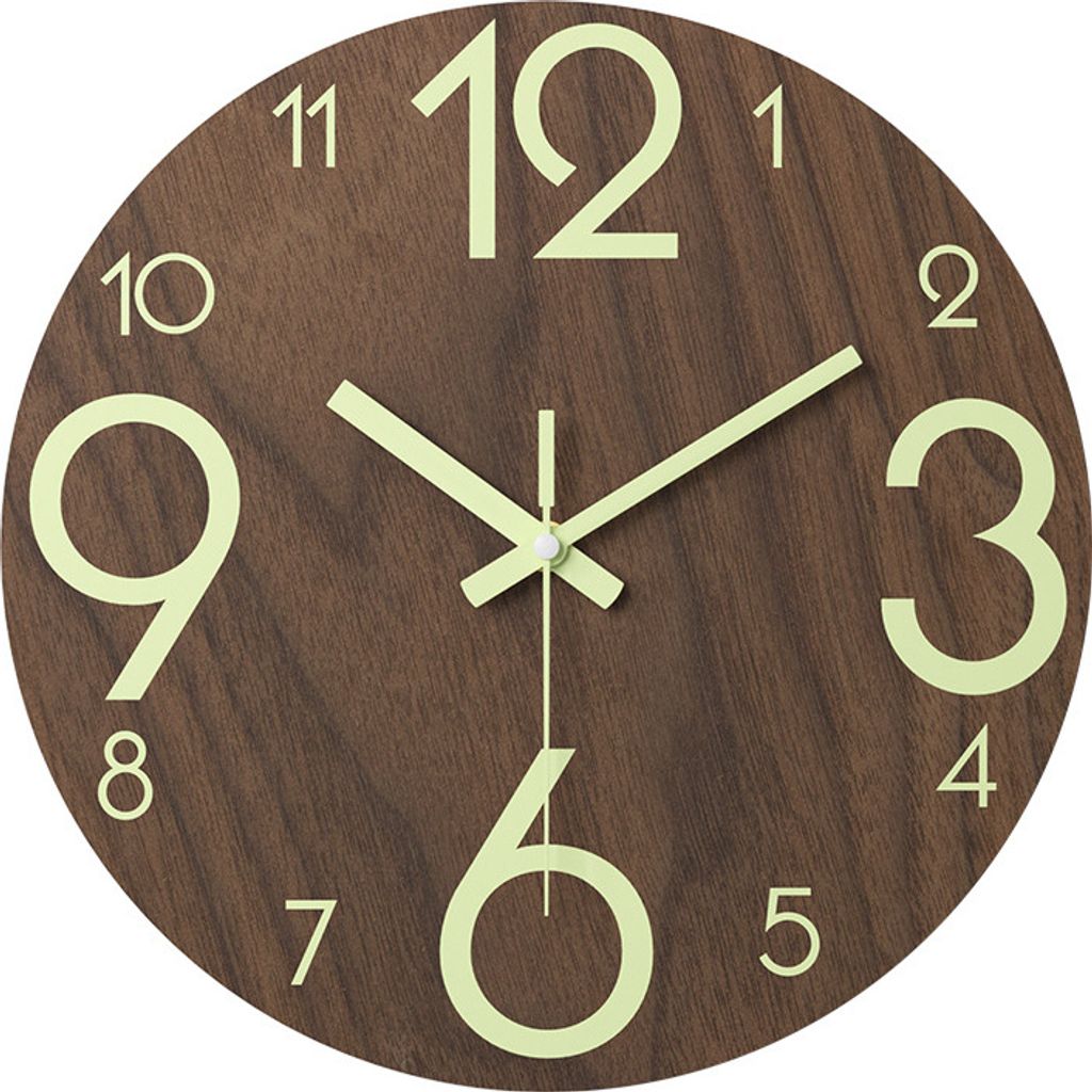 12 ''leuchtende Wanduhr Glow In The Dark Stille Quarz Uhren Home Office Decor