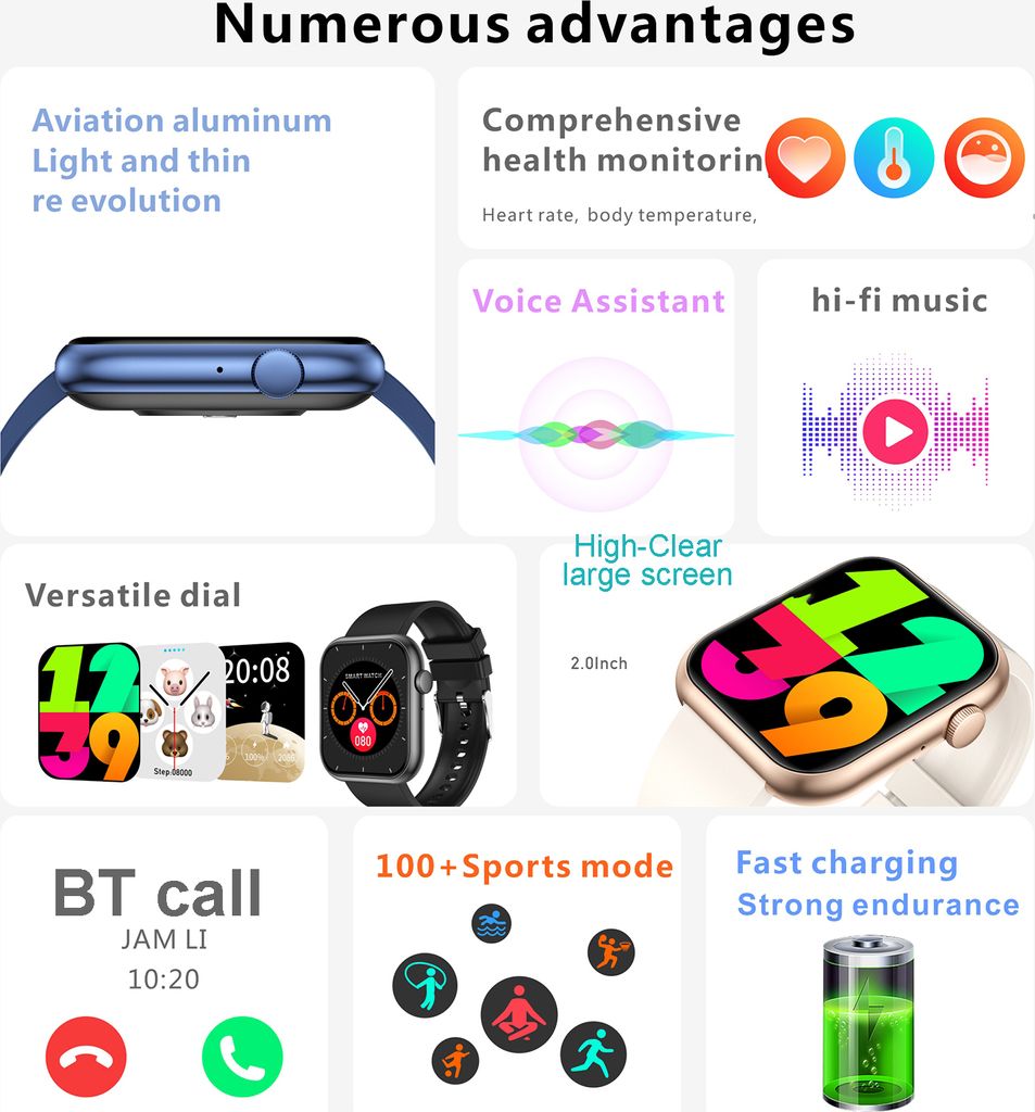 Chytré hodinky QX7Pro, sportovní náramek, hodinky Obrázek produktu 11