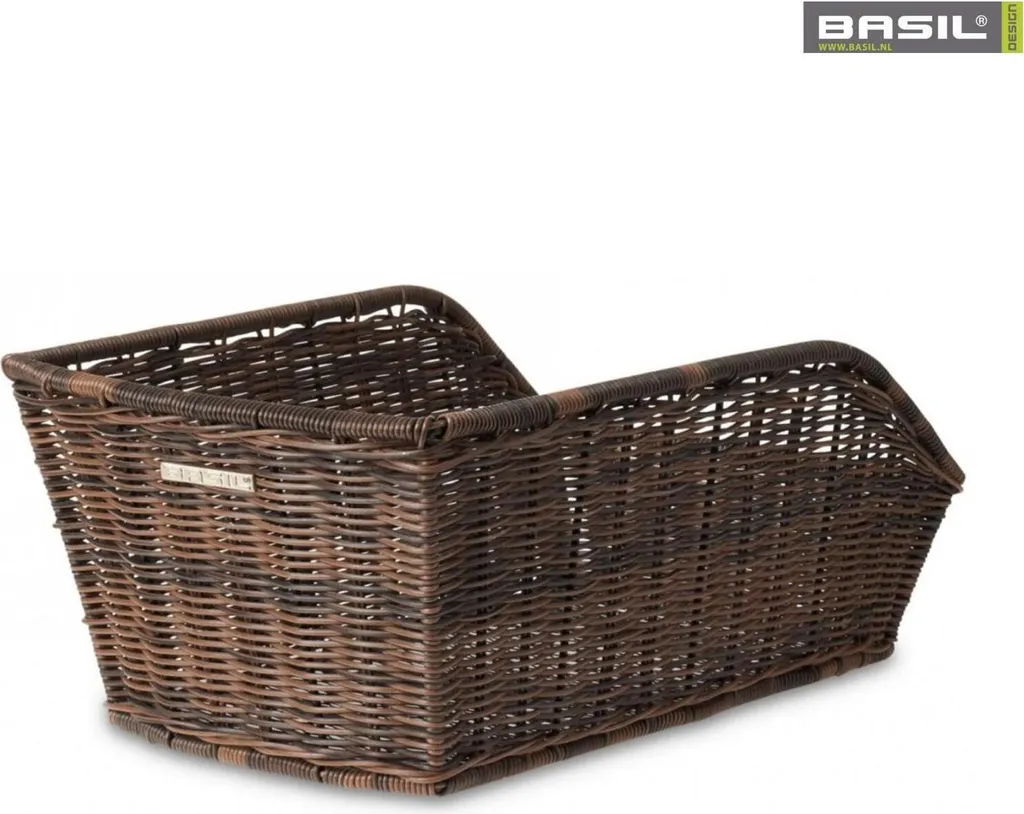 Basil Cento Panier Arrière Porte-Bagages - Idéal Courses et Bureau Marron - 2