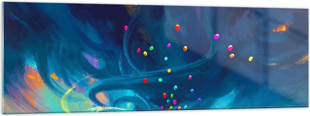 Bilder auf glas - Abstraktion Ballon - 160x50cm - Glasbilder - Wandbilder - Kunstdruck - zum Aufhängen bereit - Wanddekoration aus Glas - Glas Bil...