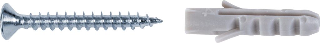 ALBERTS Schrauben und Dübel Set 10 St. Stahl brüniert 25x3x3 mm Ø 3 mm