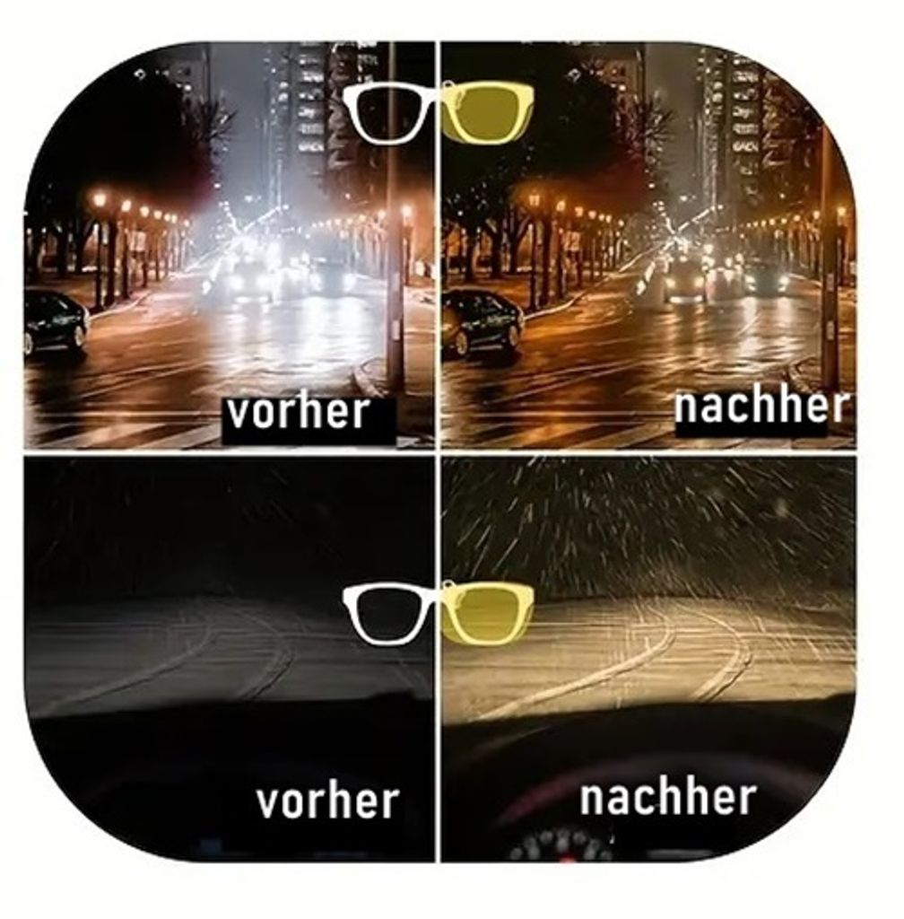 GKA Überbrille Aufsatz Clip on Nachtfahrbrille Gelbbrille Produktbild 7