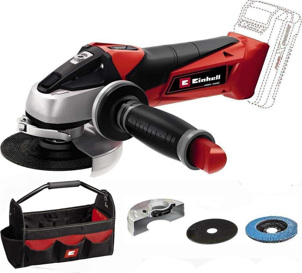 Einhell Akku-Winkelschleifer TE-AG 18/115 Li-Solo 18V + Bag Produktbild 