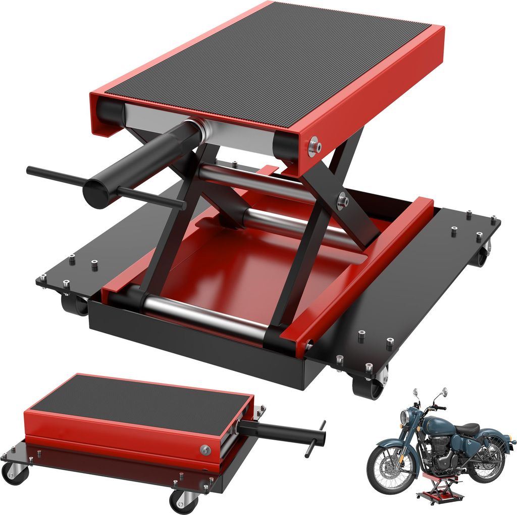 LZQ Zvedák na motorku 500 kg, výškově nastavitelný nůžkový Obrázek produktu 