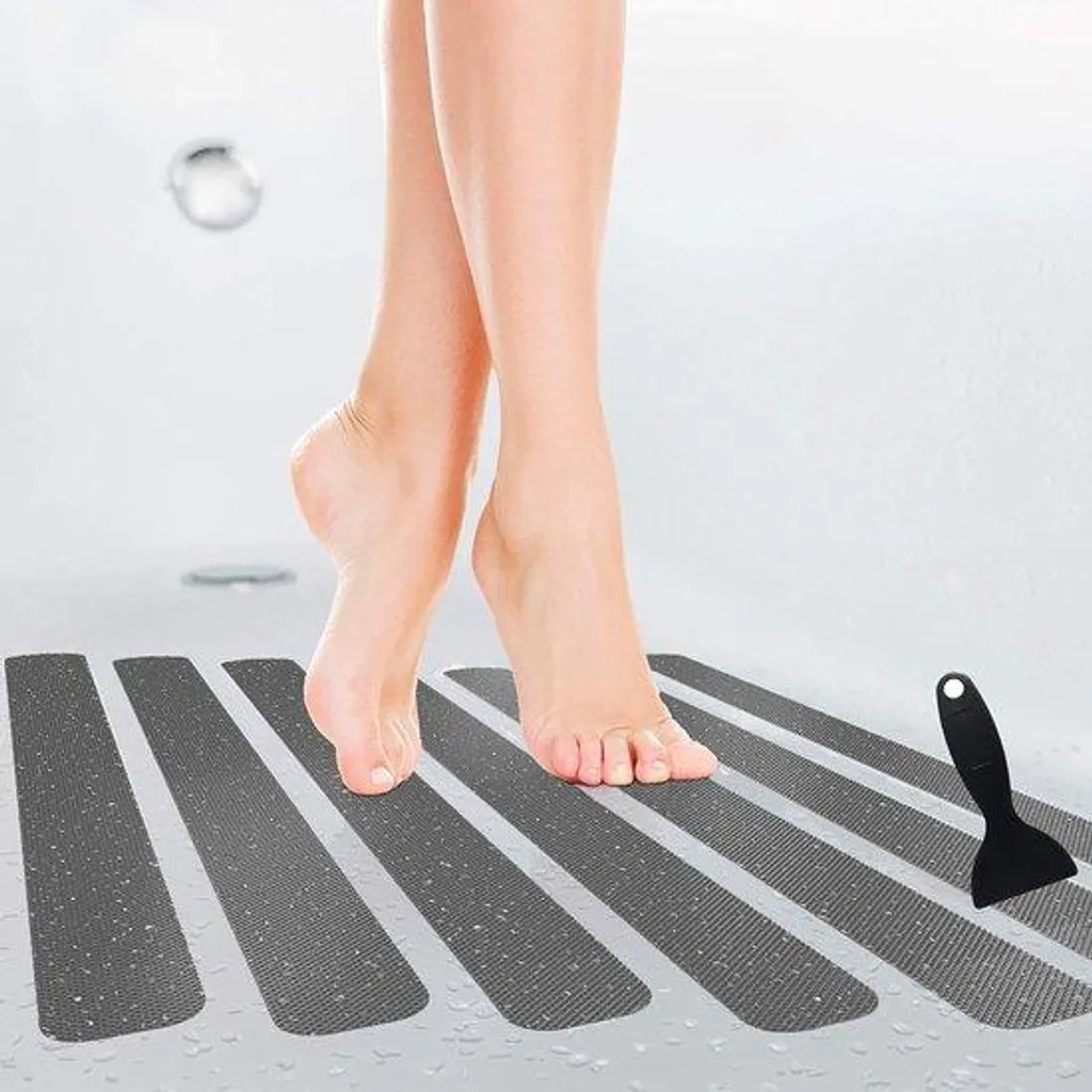 Autocollants antidérapants pour douche et bain - 50x4 cm - Lot de 10