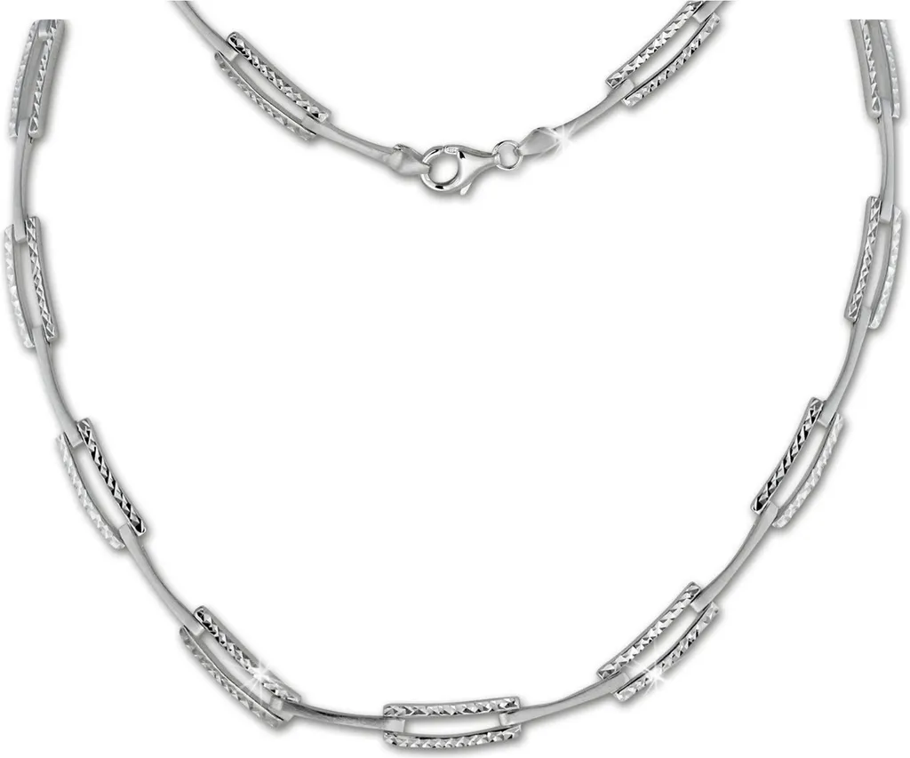 Collier SilberDream pour Dames Diamanté 44cm Argent Mat SDK442J