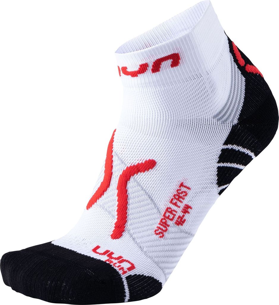 Uyn Super Fast Herren Runningsocken weiß rot Gr 35-38
