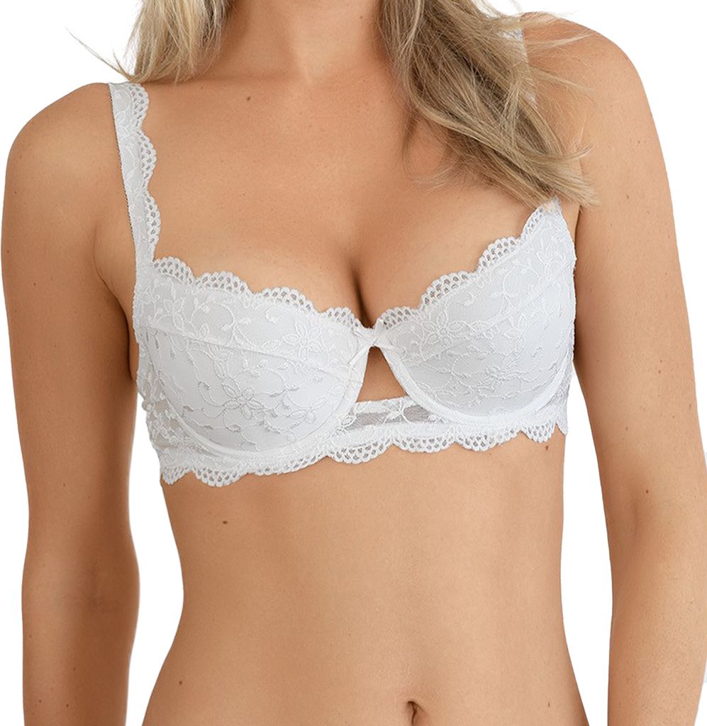 Nina von C. Dekollete Dirndl BH Silver Edition Weiss Stickerei