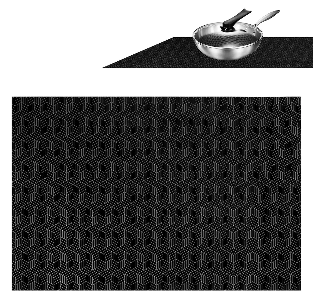 Grand tapis induction 52x78 cm, protège plaque et plan de travail XXL