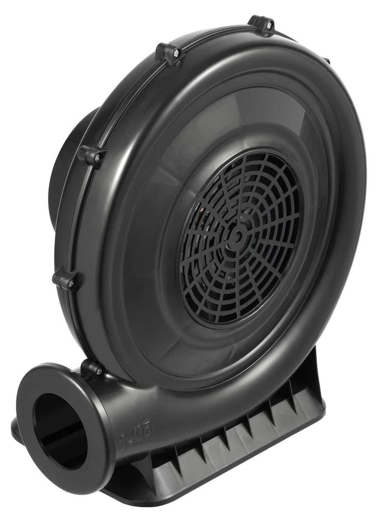 Gebläse für Hüpfburg & aufblasbaren Bogen - F-64 Lüfter - 370 W, 220 V AC, IP44, 2800 U/min, Leise, Stabiler Stand - Schwarz