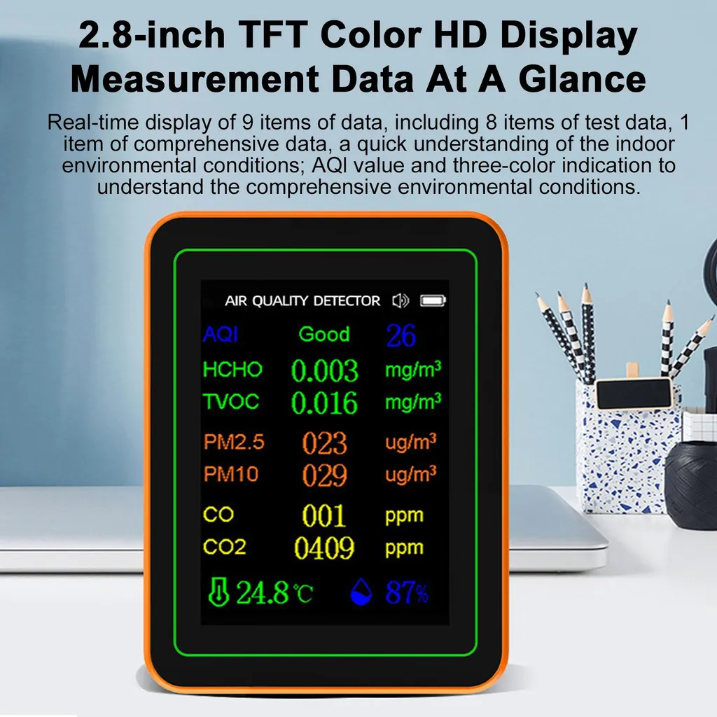 Analyseur de qualité de l'air intérieur multi-capteur avec suivi AQI - 6