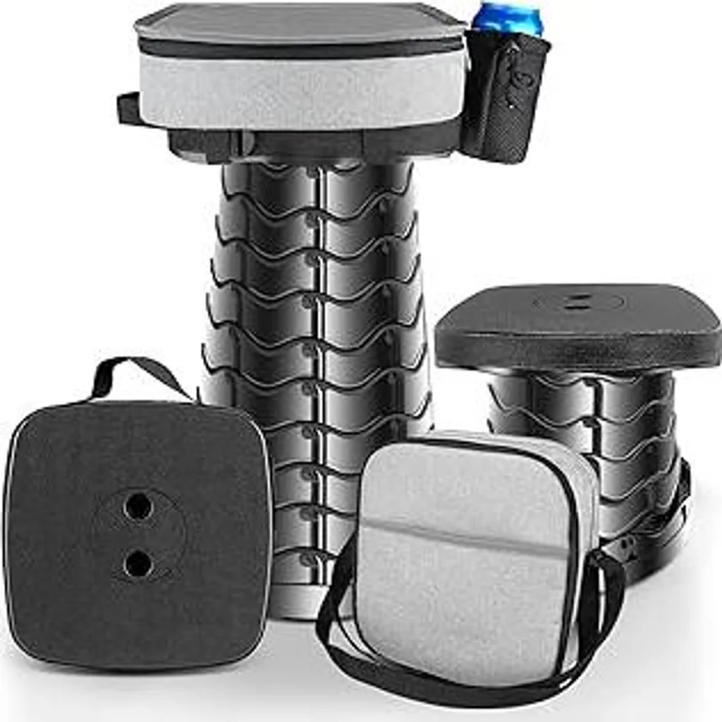 Sgabello Telescopico Heavy Duty 485lb - Sedia Pieghevole con Cuscino