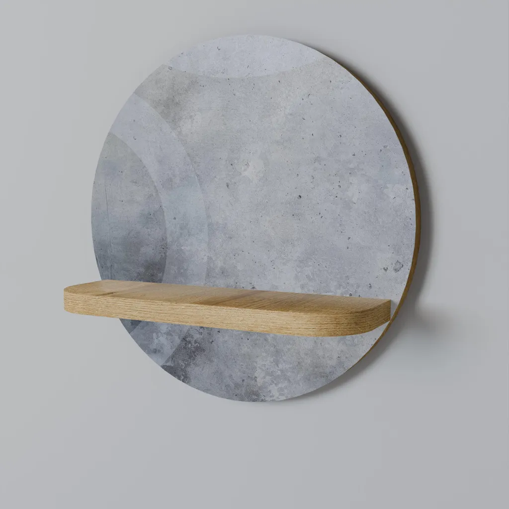 Étagère Ronde MUTED ARC - Habillez vos Murs Vides avec du Chêne Chic
