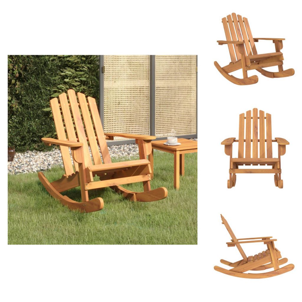vidaXL Adirondack-Schaukelstuhl Massivholz Akazie - Gartenstühle
