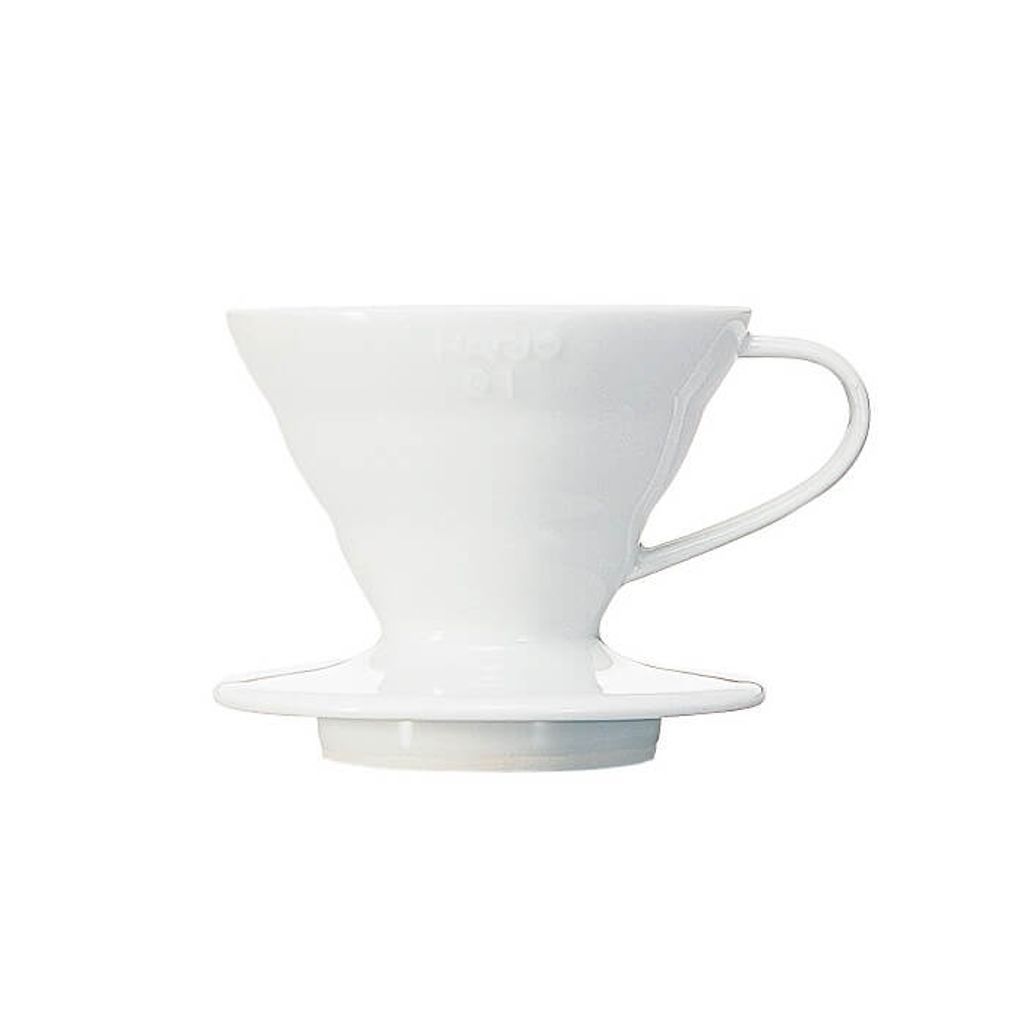 Hario VDC-01W V60 Kaffeefilterhalter, Porzellan, V01, weiß