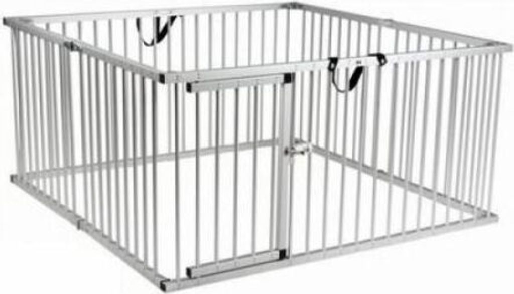 Welpenauslauf aus Aluminium, faltbar – für drinnen und draußen – Hundeauslauf – 8 x 80 x 100 cm hoch