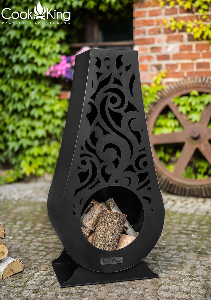Gartenkamin HAWANA Ofen 50x33x108cm Creole Kamin Ofen Produktbild 