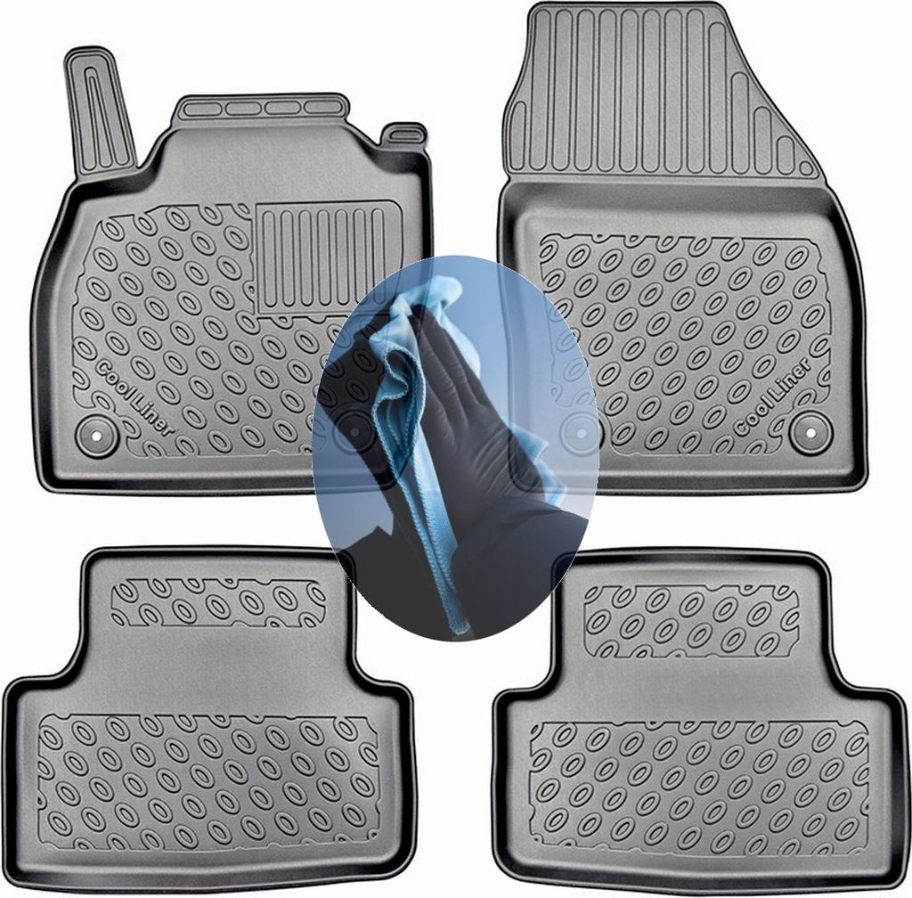 Z511112 TPE-Gummifußmatten kompatibel mit VW T-Cross Life Steilheck Geländewagen SUV 5-türer 2019-