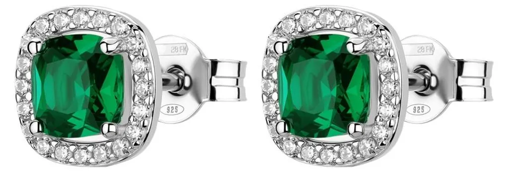 Boucles FLG141 argentées Fancy Life Green aux reflets scintillants