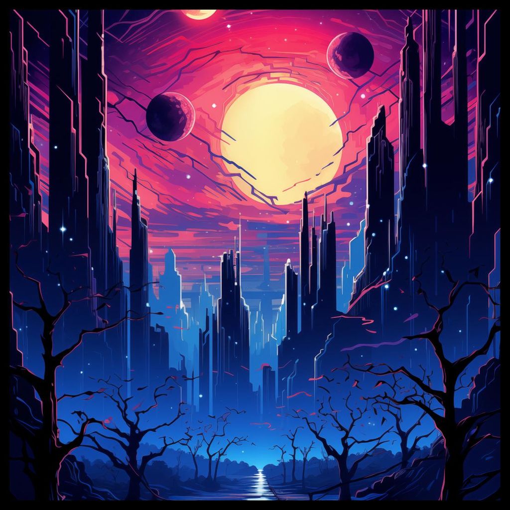 Plakat 50x50cm Sternenstadt