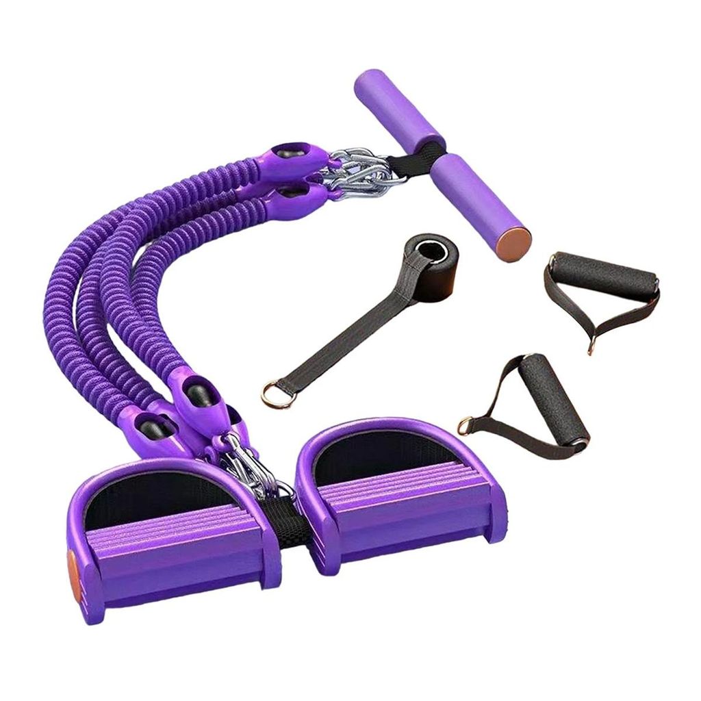 Fußpedal-Widerstandsband mit Griffen, Bauchtrainer für Zuhause, Sit-up-Trainingsgerät zur Stärkung von Bauch,Taille, Armen, Core-Muskulatur und...