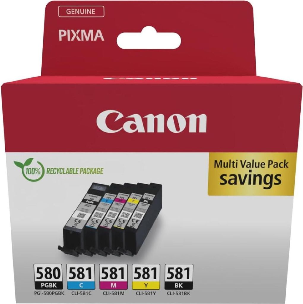 Canon PGI-580BK/CLI-581 BK/C/M/Y Multipack - 5er-Pack Produktbild 
