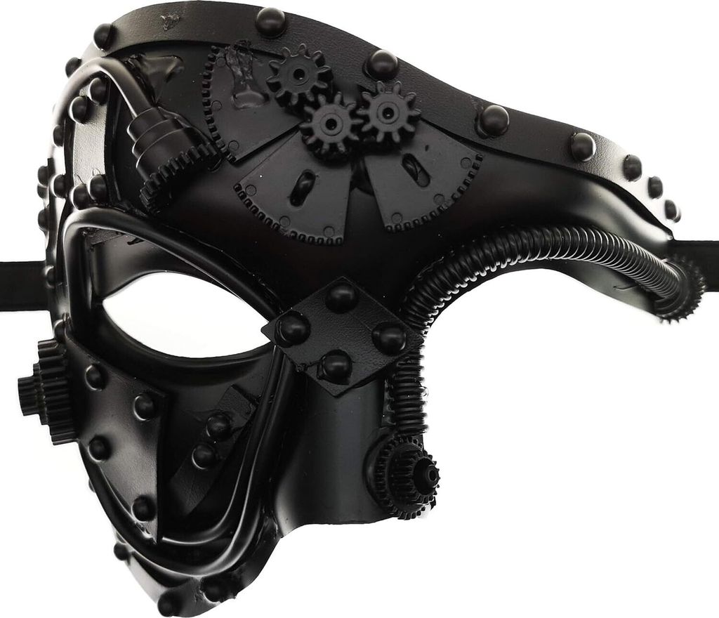 Steampunk Metal Cyborg Venezianische Maske, Maskerade Maske für Halloween Kostümparty/Phantom der Oper/Mardi Gras Ball
