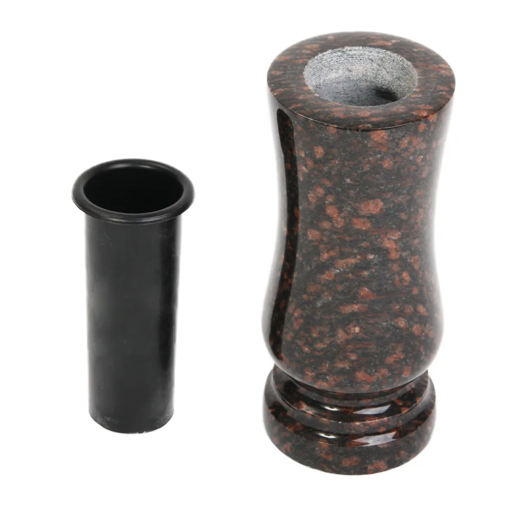 Vase funéraire anti-gel en granit Ruby Star durable et lesté