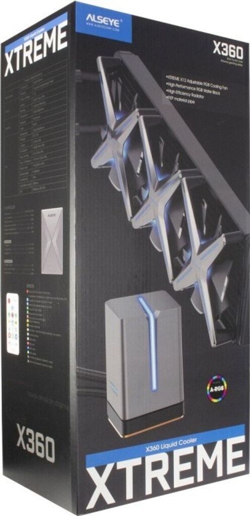 Inter-Tech Kühler ALSEYE X360 AiO-Wasserkühlung X12 3X120mm