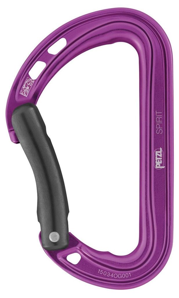 Petzl Spirit D Carabiner Solid Bent Gate