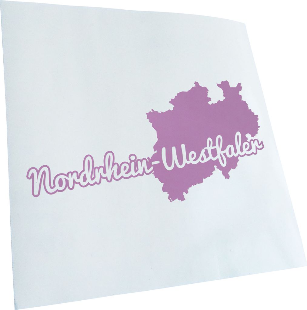 Kiwistar - Autoaufkleber - Nordrhein-Westfale Herkunft - Flieder - 40x20cm - Aufkleber für Auto, Laptop, Fahrrad, LKW, Motorrad mehrfarbig JDM Dec...