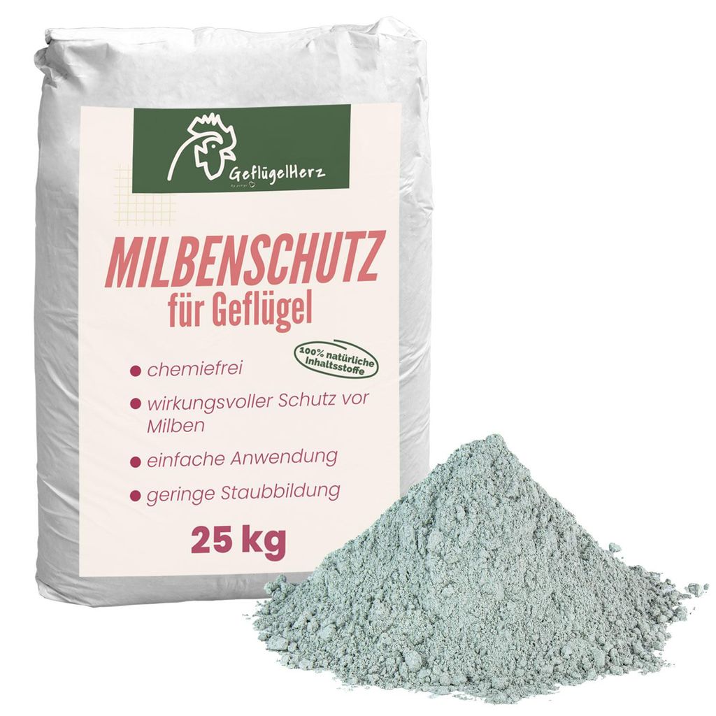 GeflügelHerz 100% natürlicher Milbenschutz 25kg Staubbad Produktbild 