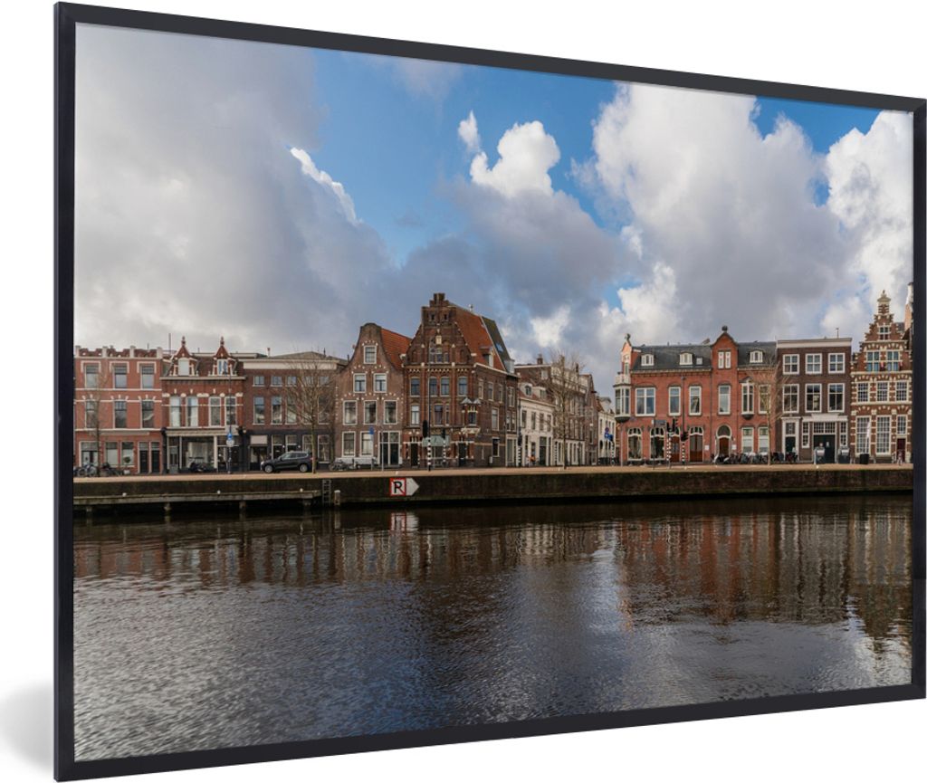 MuchoWow MuchoWow Gerahmtes Poster Alt - Architektur - Haarlem 60x40 cm - Poster mit zchwarzem Bilderrahmen - Printing - Wanddeko Schlafzimmer